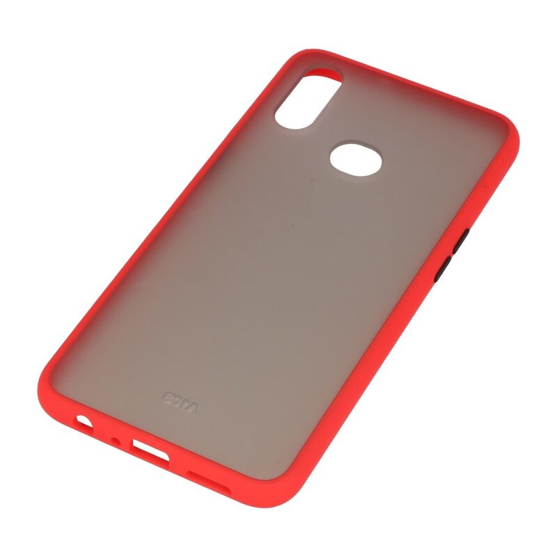 Funda rígida combinada de colores para Samsung Galaxy A10s Rojo