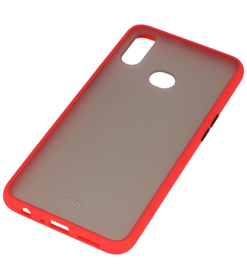 Étui rigide à combinaison de couleurs pour Samsung Galaxy A10s Rouge