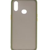 Funda rígida combinada de colores para Samsung Galaxy A10s Verde