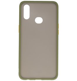 Funda rígida combinada de colores para Samsung Galaxy A10s Verde