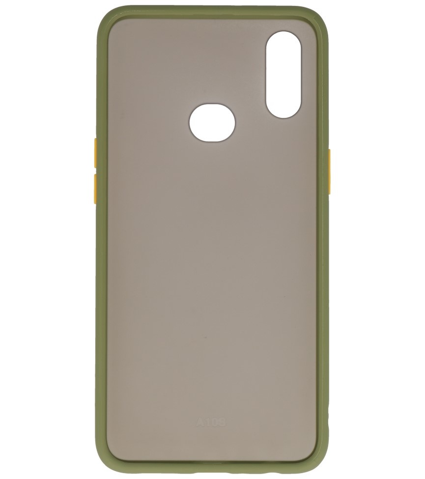 Combinazione di colori Custodia rigida per Samsung Galaxy A10s verde