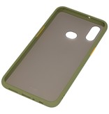 Funda rígida combinada de colores para Samsung Galaxy A10s Verde