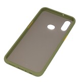 Funda rígida combinada de colores para Samsung Galaxy A10s Verde