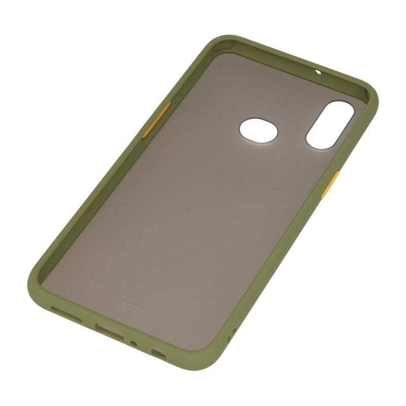Funda rígida combinada de colores para Samsung Galaxy A10s Verde