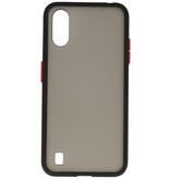 Funda dura combinada de colores para Samsung Galaxy A01 Negro