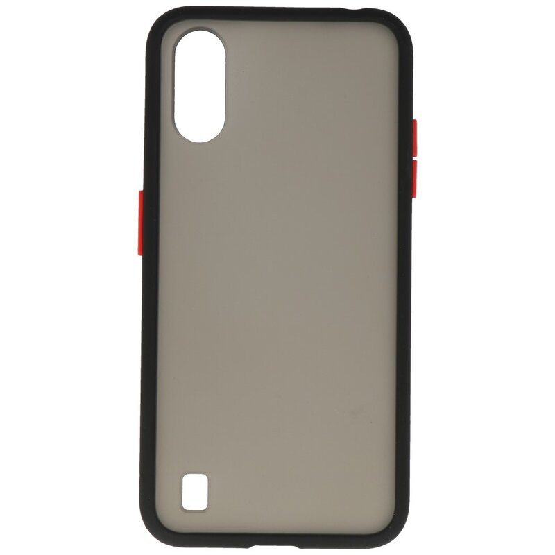 Funda dura combinada de colores para Samsung Galaxy A01 Negro