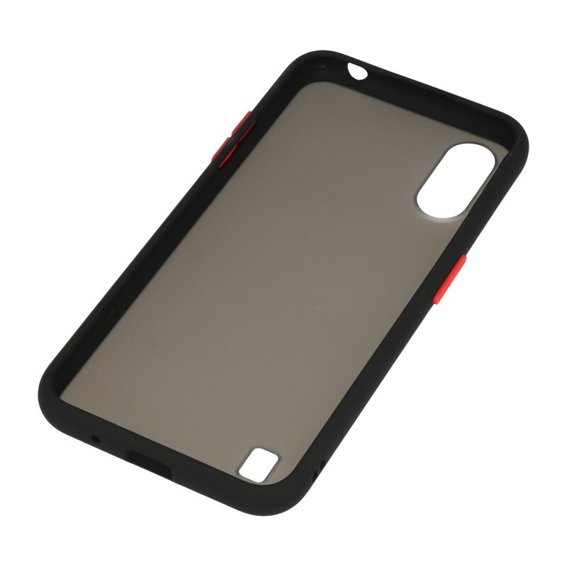 Funda dura combinada de colores para Samsung Galaxy A01 Negro