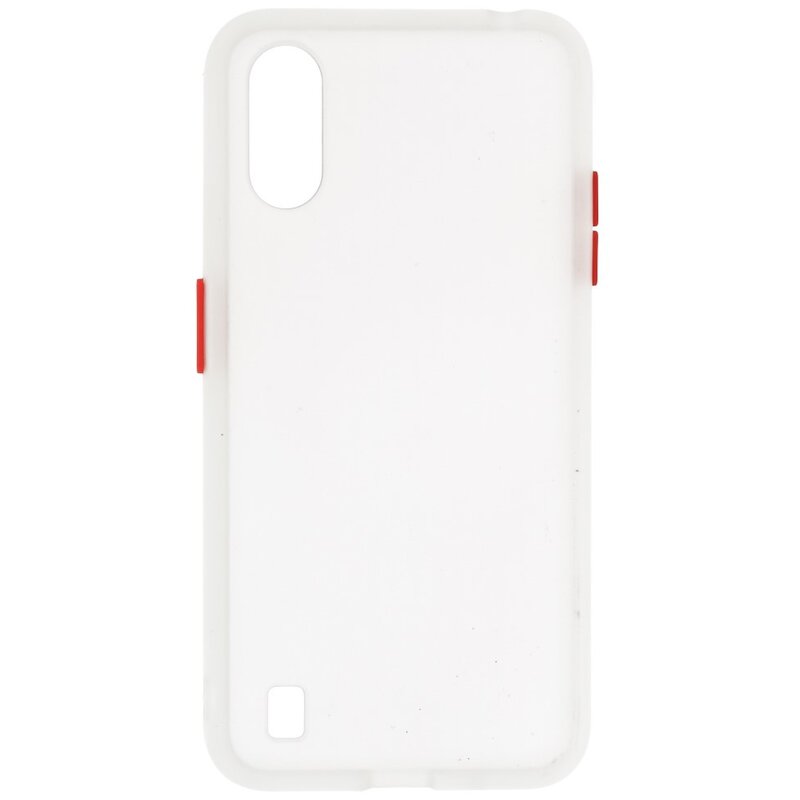 Funda rígida combinada de colores para Samsung Galaxy A01 Transparente