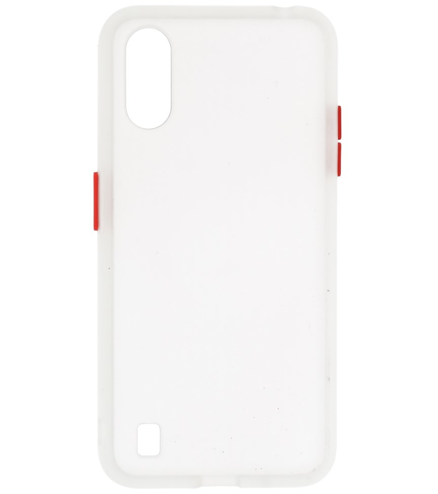 Funda rígida combinada de colores para Samsung Galaxy A01 Transparente