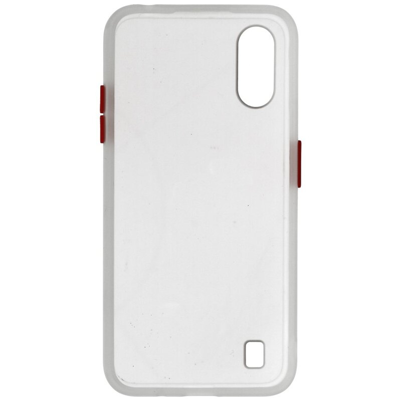 Funda rígida combinada de colores para Samsung Galaxy A01 Transparente