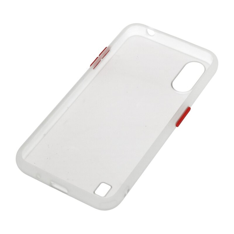 Funda rígida combinada de colores para Samsung Galaxy A01 Transparente