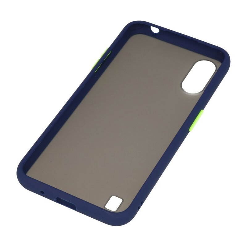 Funda rígida combinada de colores para Samsung Galaxy A01 Azul