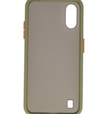 Funda rígida combinada de colores para Samsung Galaxy A01 Verde