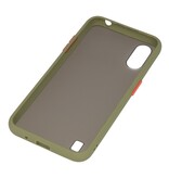Étui rigide à combinaison de couleurs pour Samsung Galaxy A01 Vert