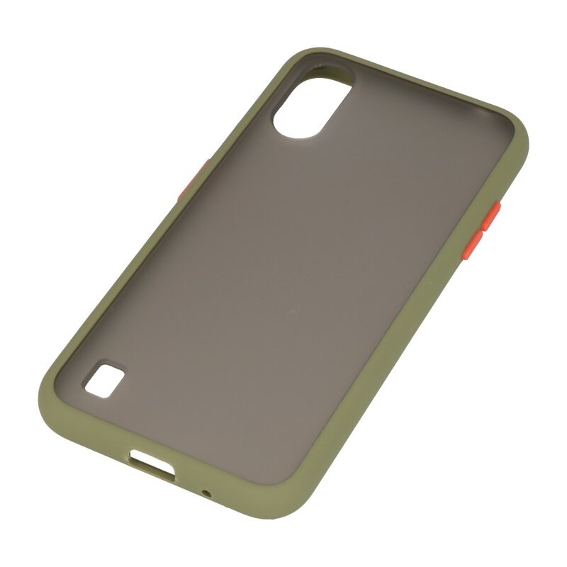 Étui rigide à combinaison de couleurs pour Samsung Galaxy A01 Vert