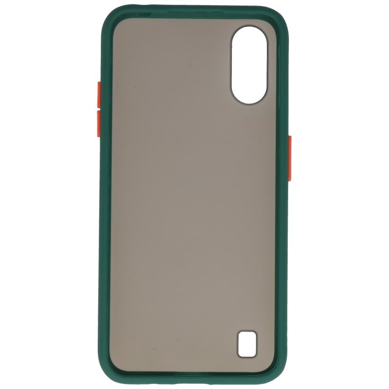 Funda dura combinada de colores para Samsung Galaxy A01 Verde oscuro