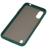 Funda dura combinada de colores para Samsung Galaxy A01 Verde oscuro