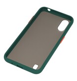 Funda dura combinada de colores para Samsung Galaxy A01 Verde oscuro