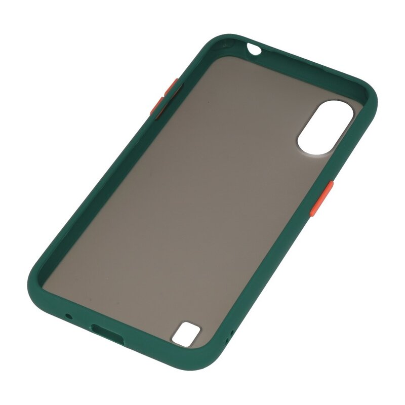 Funda dura combinada de colores para Samsung Galaxy A01 Verde oscuro
