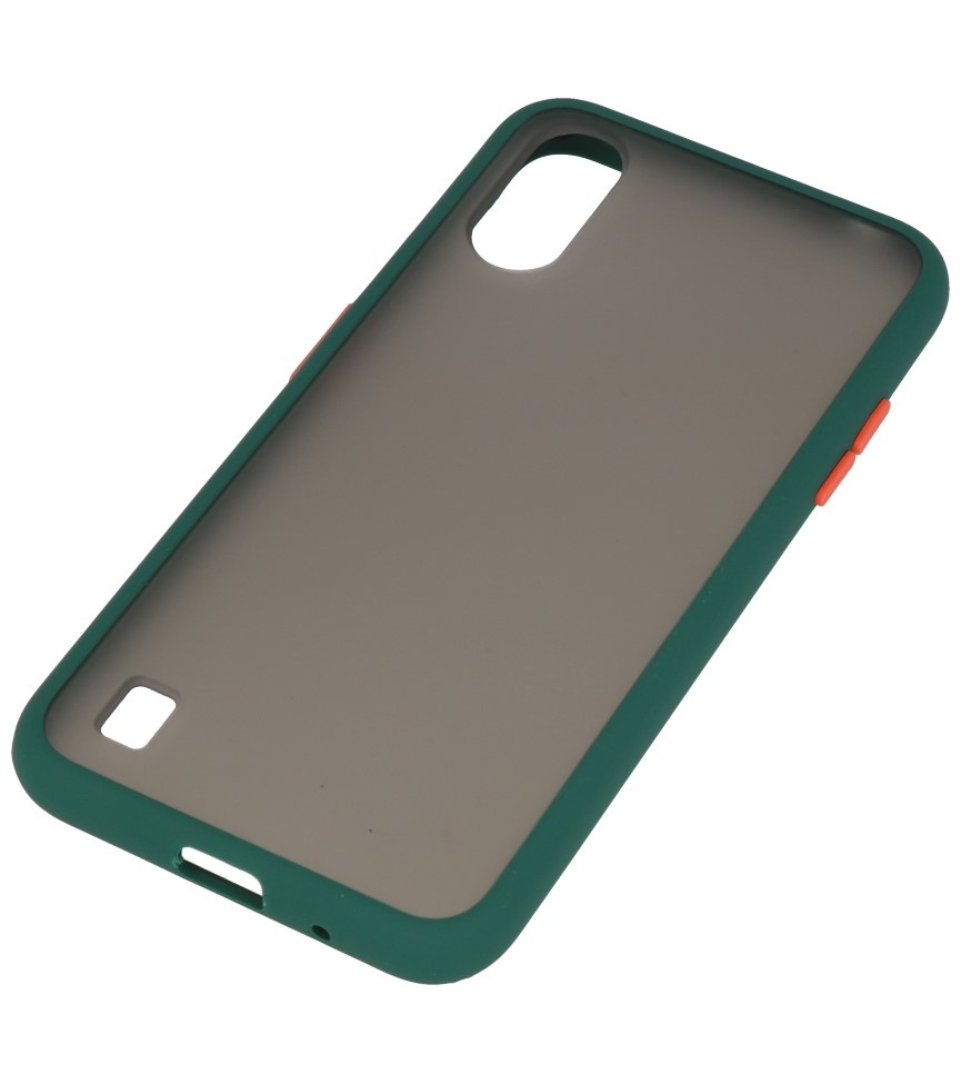 Color combination Hard Case for Samsung Galaxy A01 Dark Green