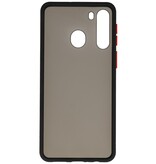 Funda rígida combinada de colores para Samsung Galaxy A21 Negro