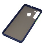 Funda dura combinada de colores para Samsung Galaxy A21 Azul