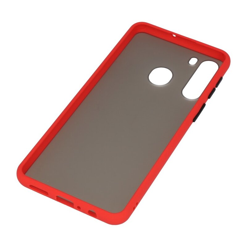 Color combination Hard Case for Samsung Galaxy A21 Red