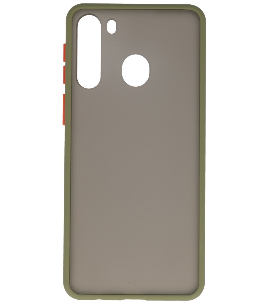 Kleurcombinatie Hard Case voor Samsung Galaxy A21 Groen