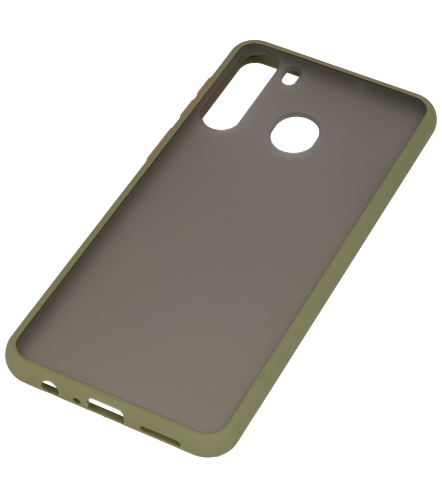 Color combination Hard Case for Samsung Galaxy A21 Green