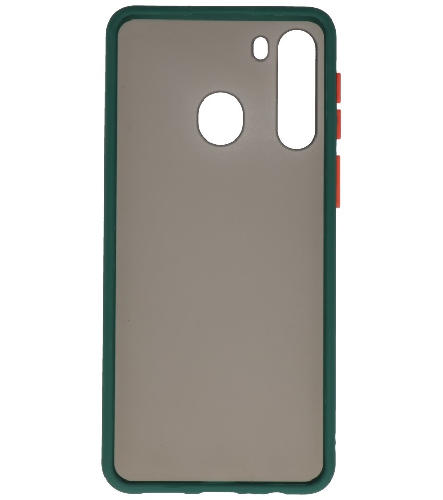 Kleurcombinatie Hard Case voor Samsung Galaxy A21 Donker Groen