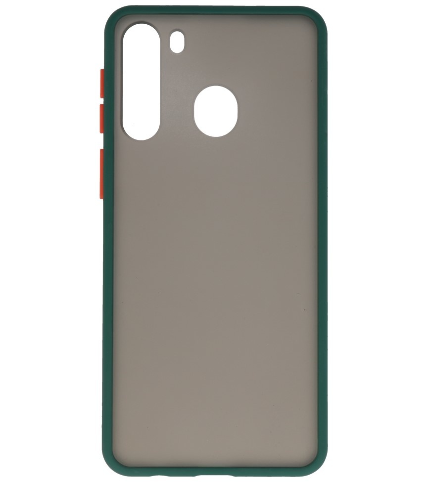 Kleurcombinatie Hard Case voor Samsung Galaxy A21 Donker Groen