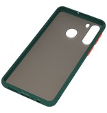 Combinazione di colori Custodia rigida per Samsung Galaxy A21 verde scuro