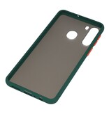Funda dura combinada de colores para Samsung Galaxy A21 Verde Oscuro