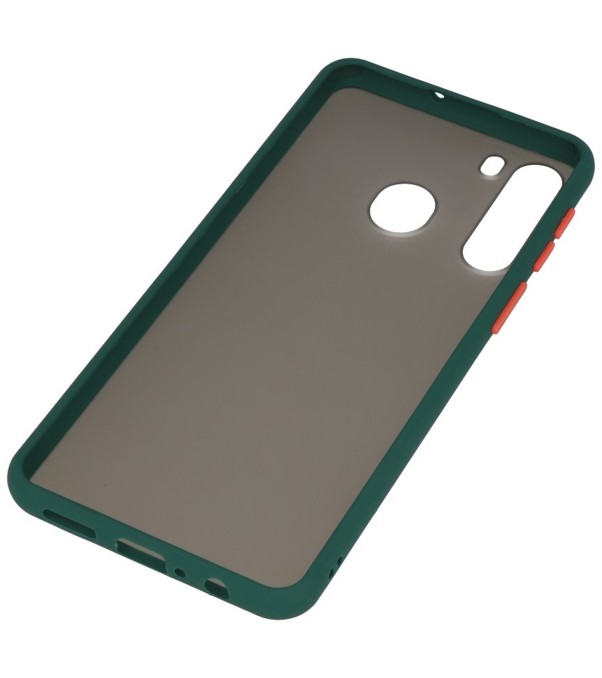 Farbkombination Hard Case für Samsung Galaxy A21 Dunkelgrün