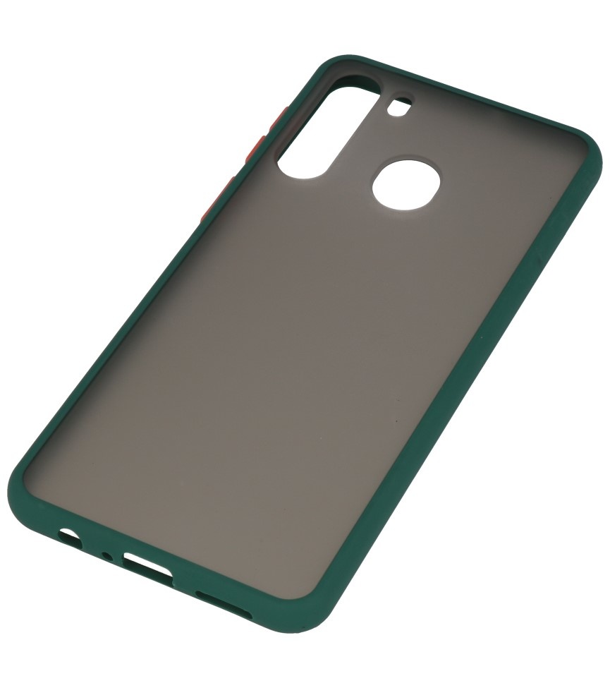 Farbkombination Hard Case für Samsung Galaxy A21 Dunkelgrün