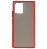 Funda rígida combinada de colores para Samsung Galaxy A81 Rojo