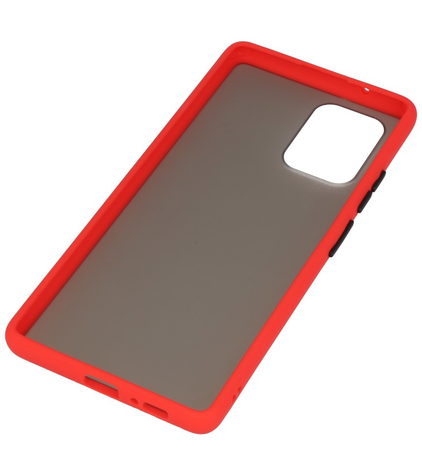 Farvekombination Hård taske til Samsung Galaxy A81 rød