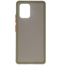 Funda dura combinada de colores para Samsung Galaxy A81 Verde