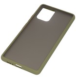 Funda dura combinada de colores para Samsung Galaxy A81 Verde