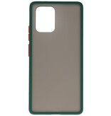Funda dura combinada de colores para Samsung Galaxy A81 Verde oscuro
