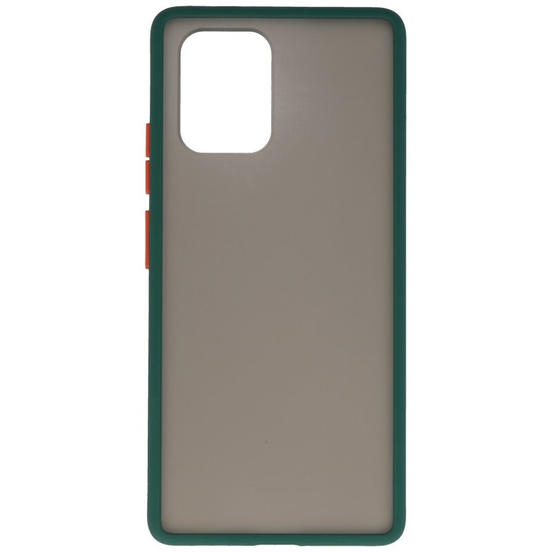 Funda dura combinada de colores para Samsung Galaxy A81 Verde oscuro