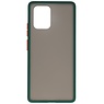 Funda rígida combinada de colores para Samsung Galaxy A81 Verde Oscuro