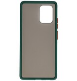 Funda dura combinada de colores para Samsung Galaxy A81 Verde oscuro