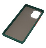 Funda dura combinada de colores para Samsung Galaxy A81 Verde oscuro