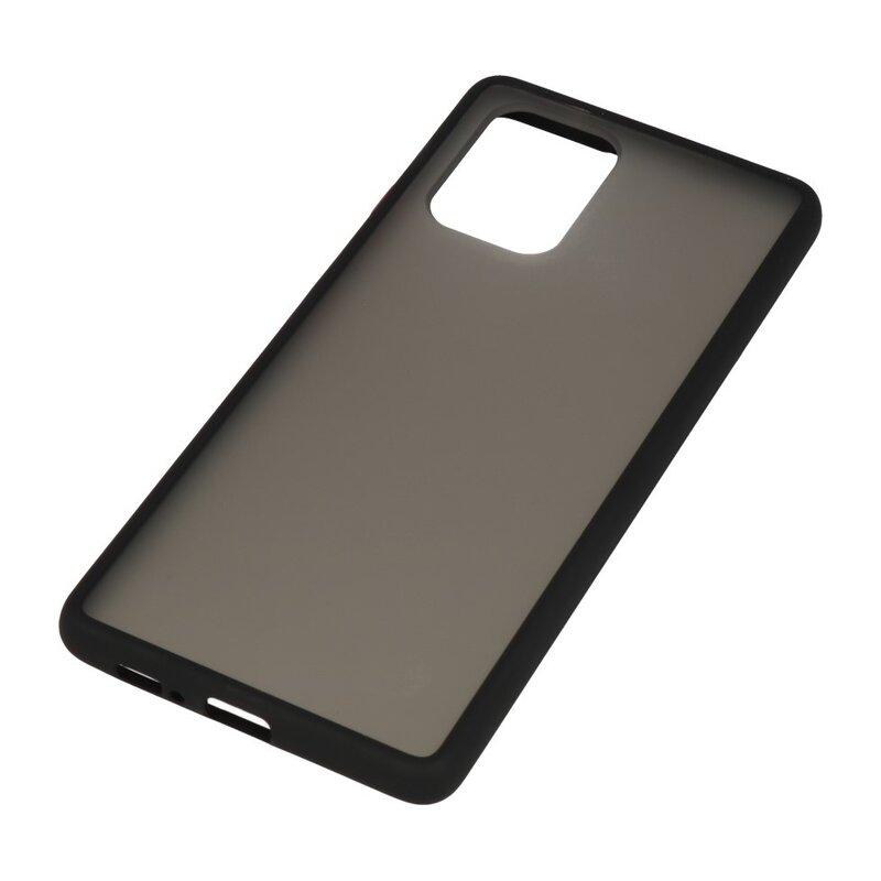 Funda rígida combinada de colores para Samsung Galaxy A91 Negro