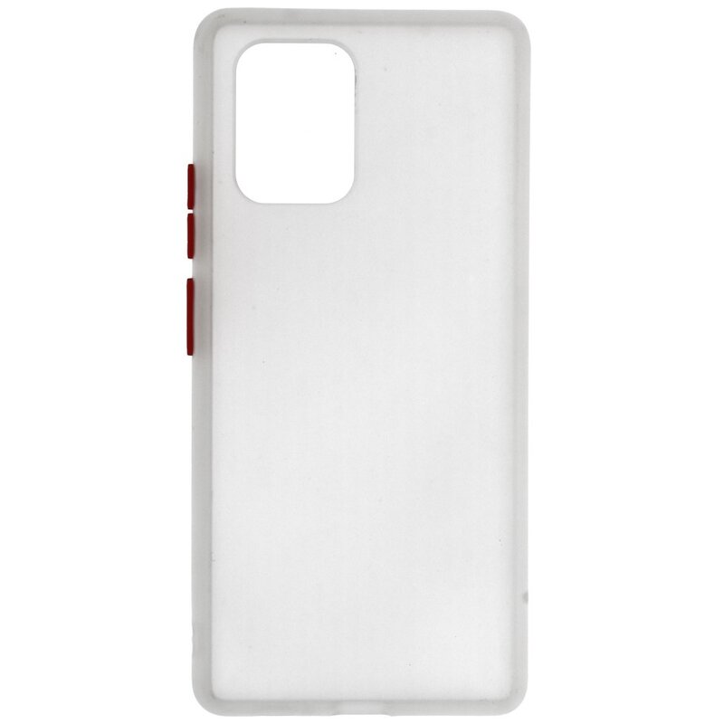 Funda rígida combinada de colores para Samsung Galaxy A91 Transparente