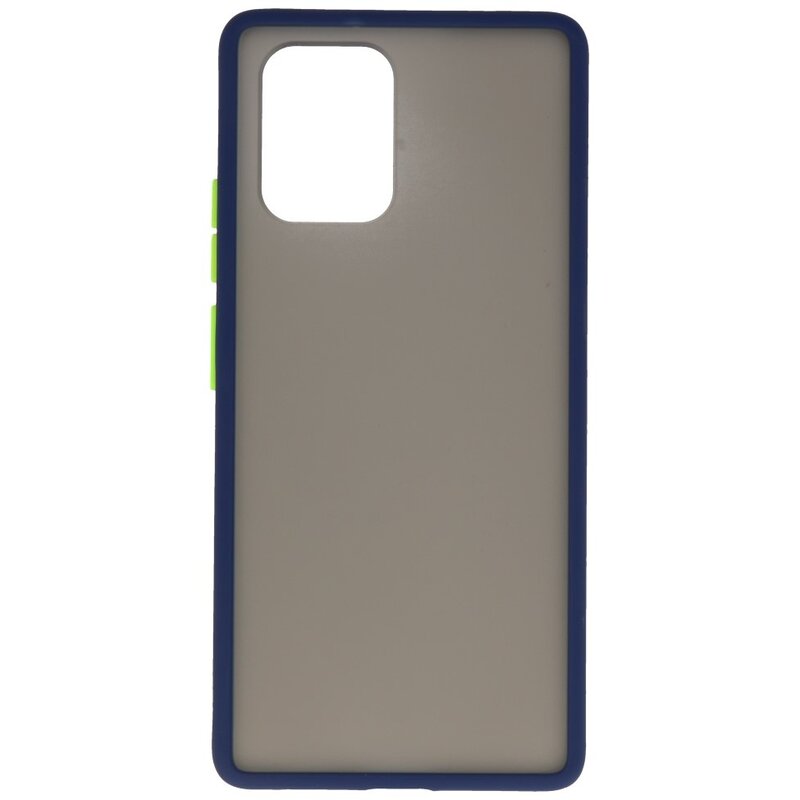 Funda dura combinada de colores para Samsung Galaxy A91 Azul