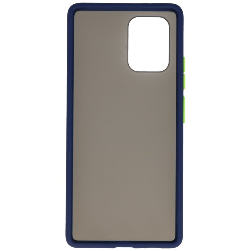 Funda dura combinada de colores para Samsung Galaxy A91 Azul