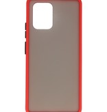 Étui rigide à combinaison de couleurs pour Samsung Galaxy A91 Rouge