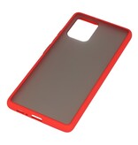 Funda rígida combinada de colores para Samsung Galaxy A91 Rojo